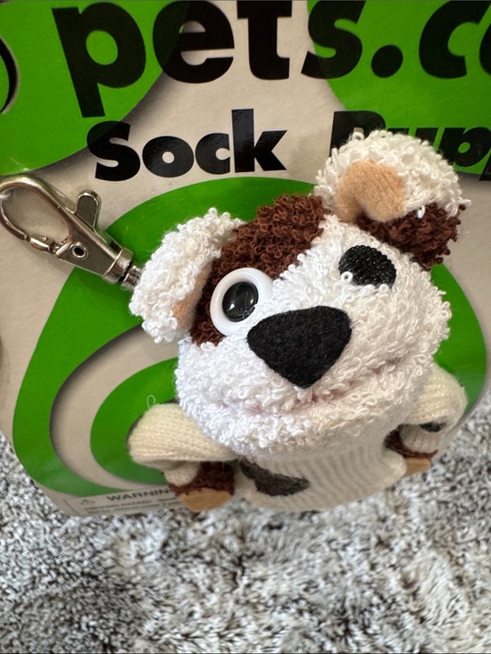 Pets.com Vintage Sock Puppet Polyester Dog Keychain Fun 4 All Corp 4.5” New